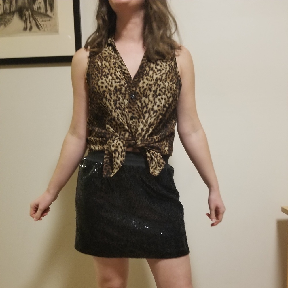 One of a kind leopard top